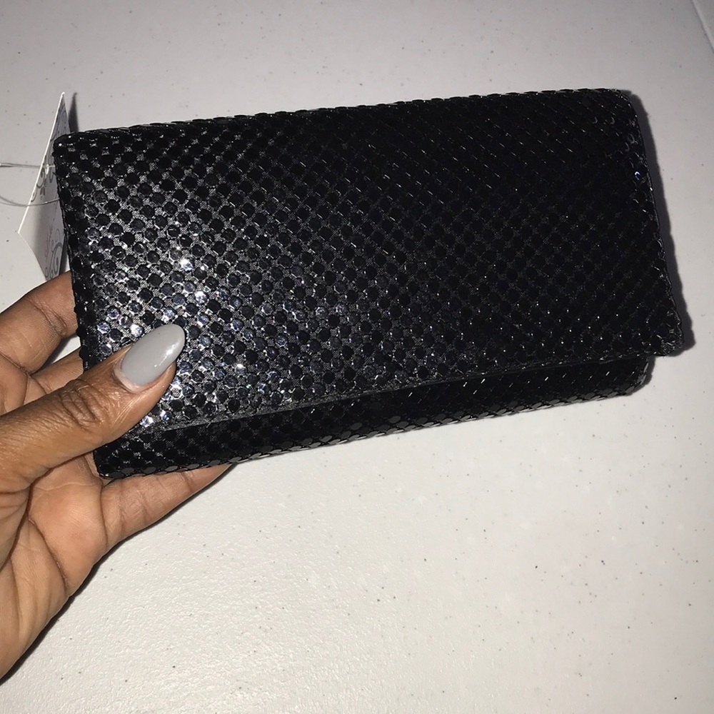 New Tagged LuLu Townsend Black NWT Mesh Clutch